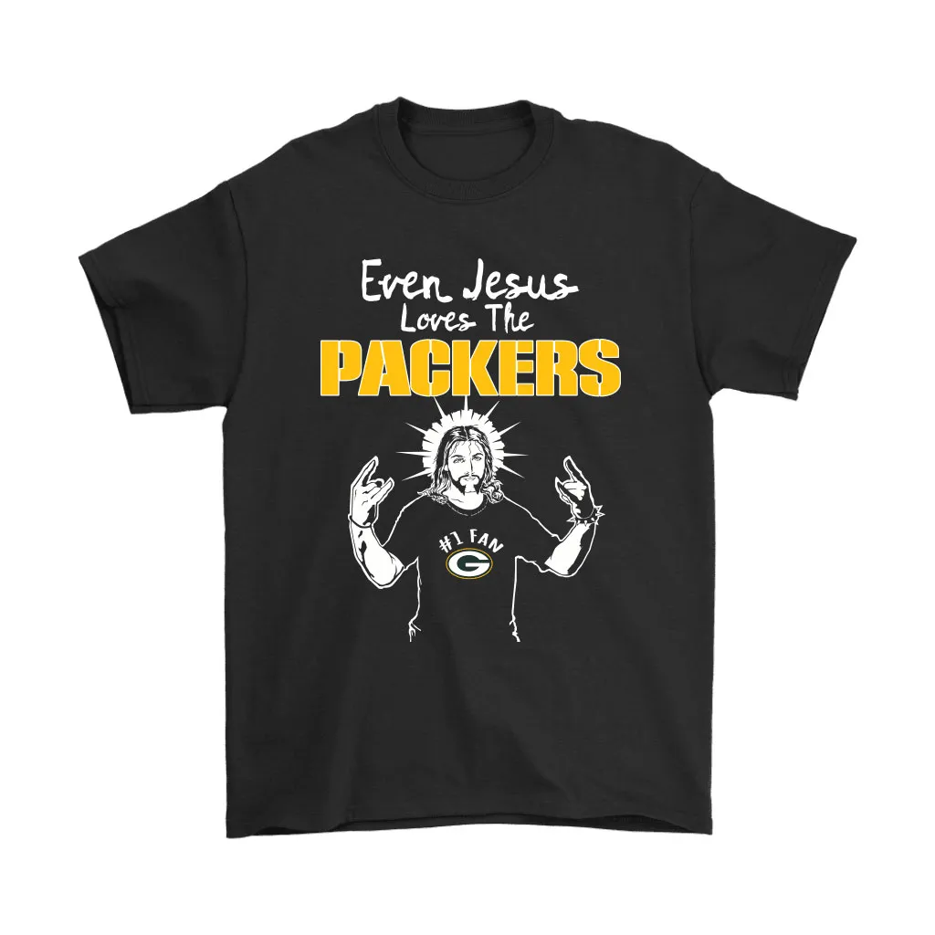 Even Jesus Loves The Packers 1 Fan Green Bay Packers Men Women T-shirt, Hoodie, Sweatshirt