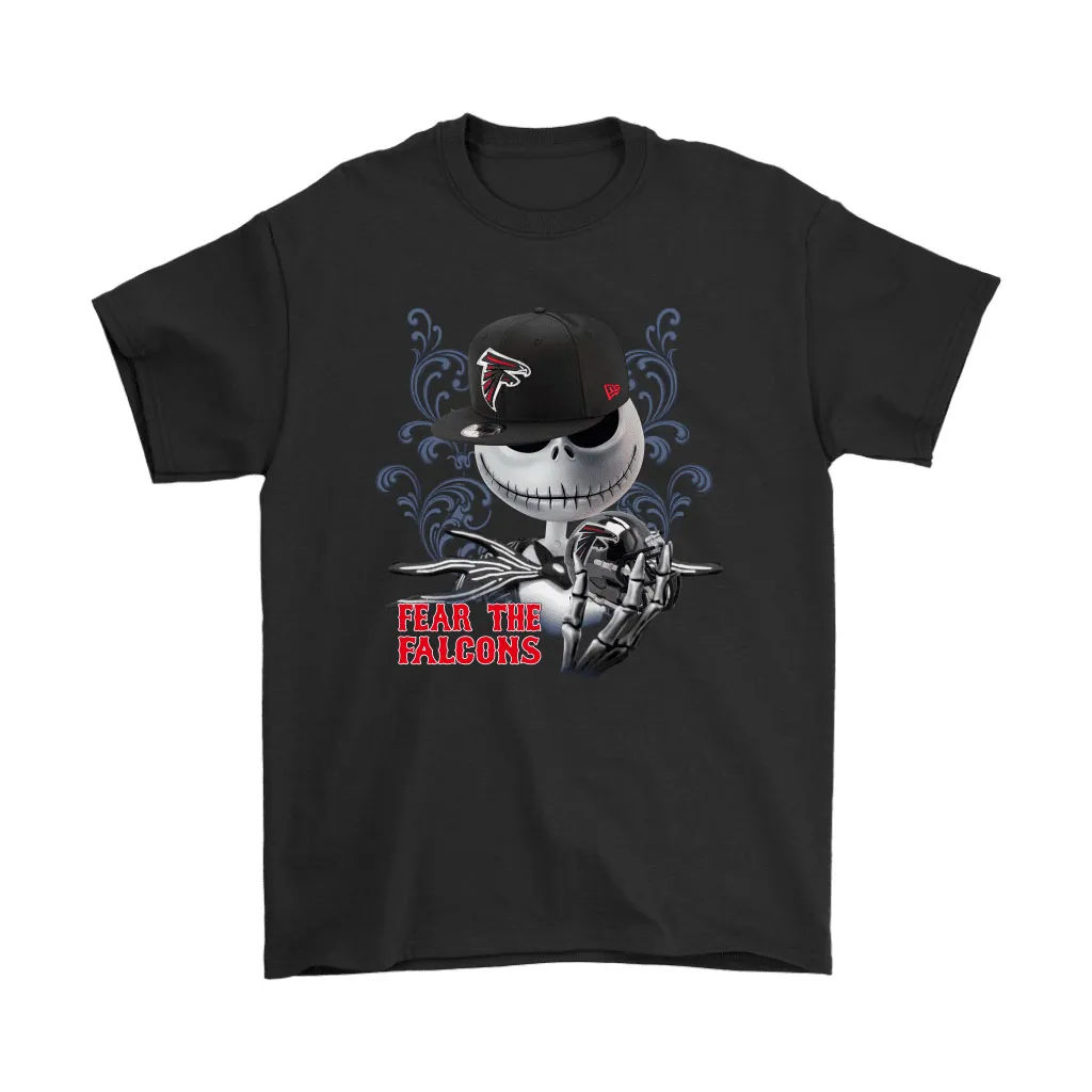 Fear The Atlanta Falcons Jack Skellington Nfl Halloween Men Women T-shirt, Hoodie, Sweatshirt