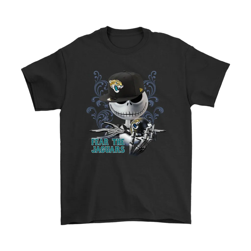 Fear The Jacksonville Jaguars Jack Skellington Nfl Halloween Men Women T-shirt, Hoodie, Sweatshirt