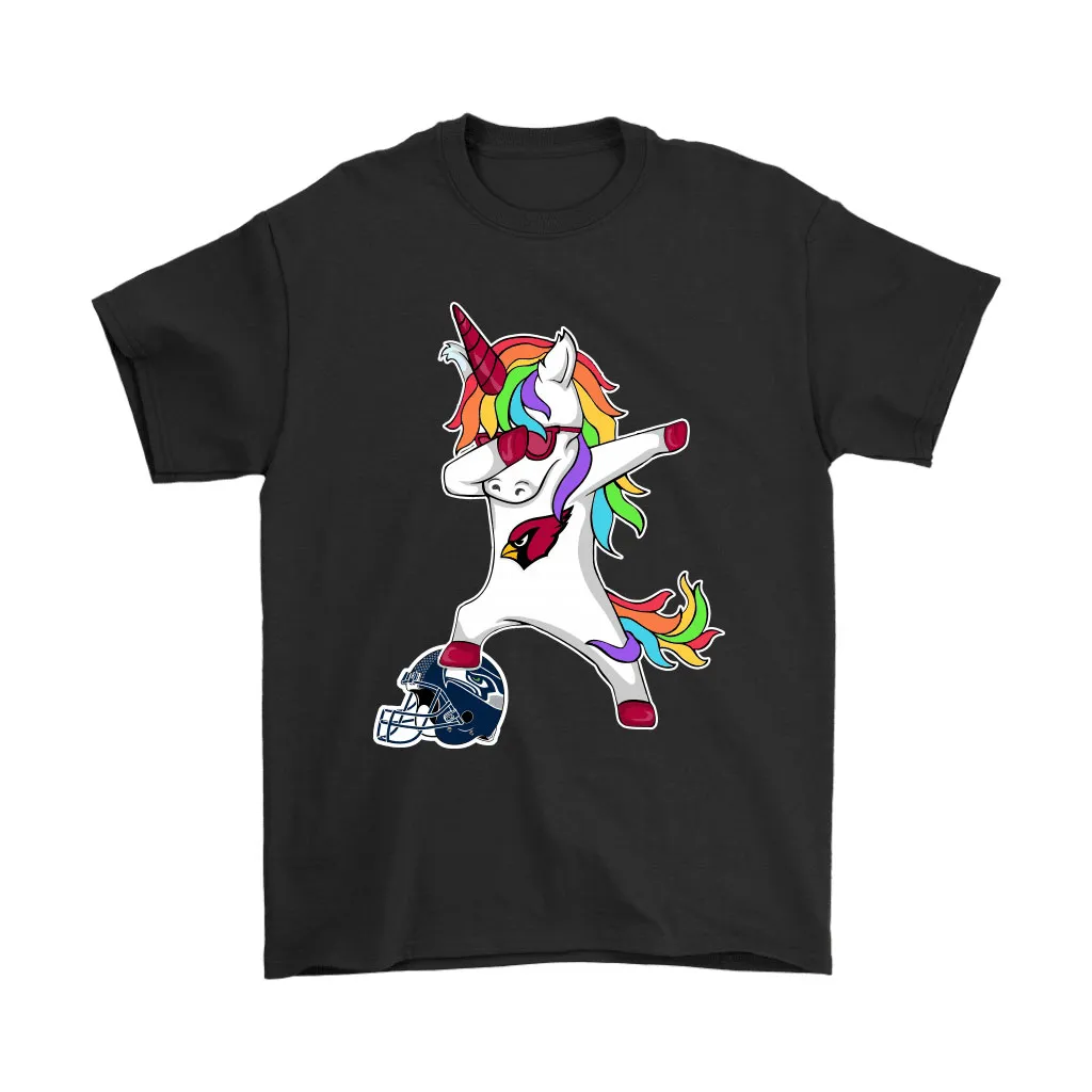 Football Dabbing Unicorn Steps On Helmet Arizona Cardinals Men Women T-shirt, Hoodie, Sweatshirt