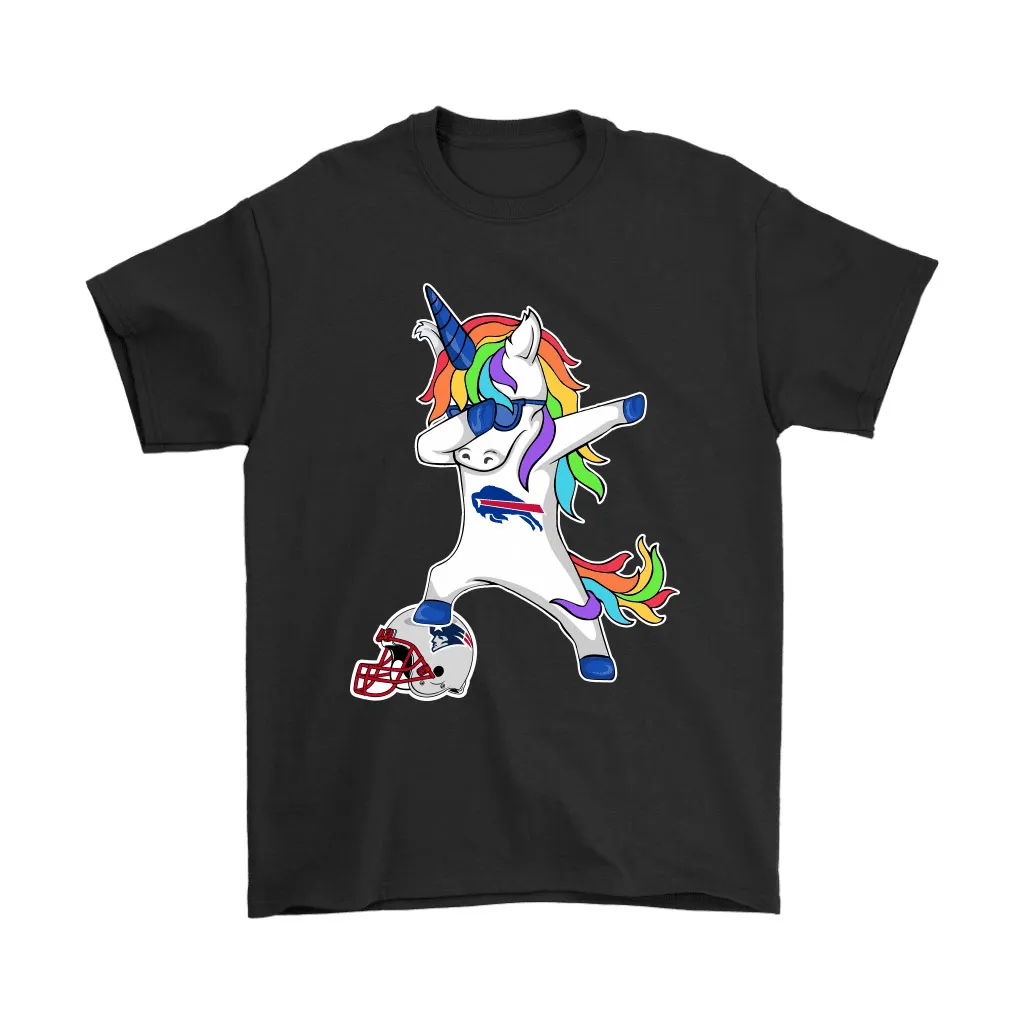 Football Dabbing Unicorn Steps On Helmet Buffalo Bills Men Women T-shirt, Hoodie, Sweatshirt