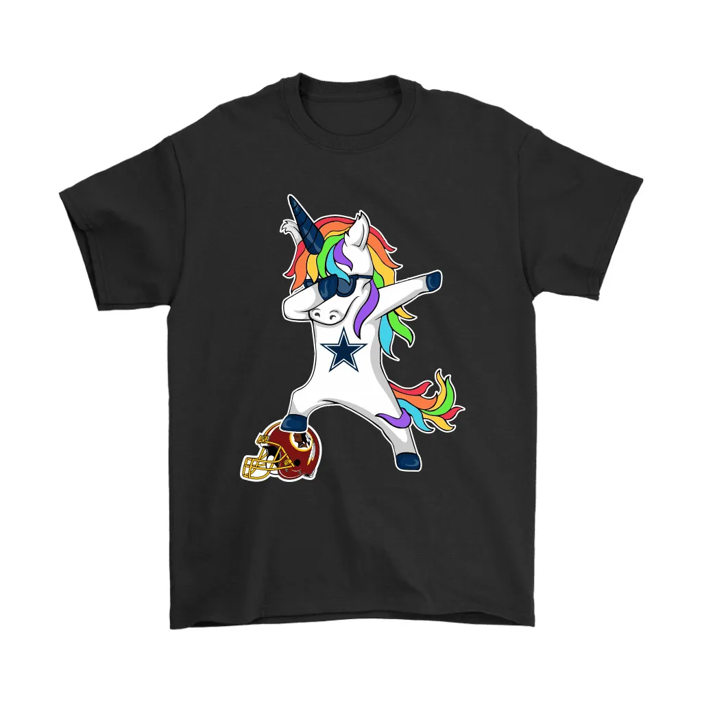 Football Dabbing Unicorn Steps On Helmet Dallas Cowboys Men Women T-shirt, Hoodie, Sweatshirt