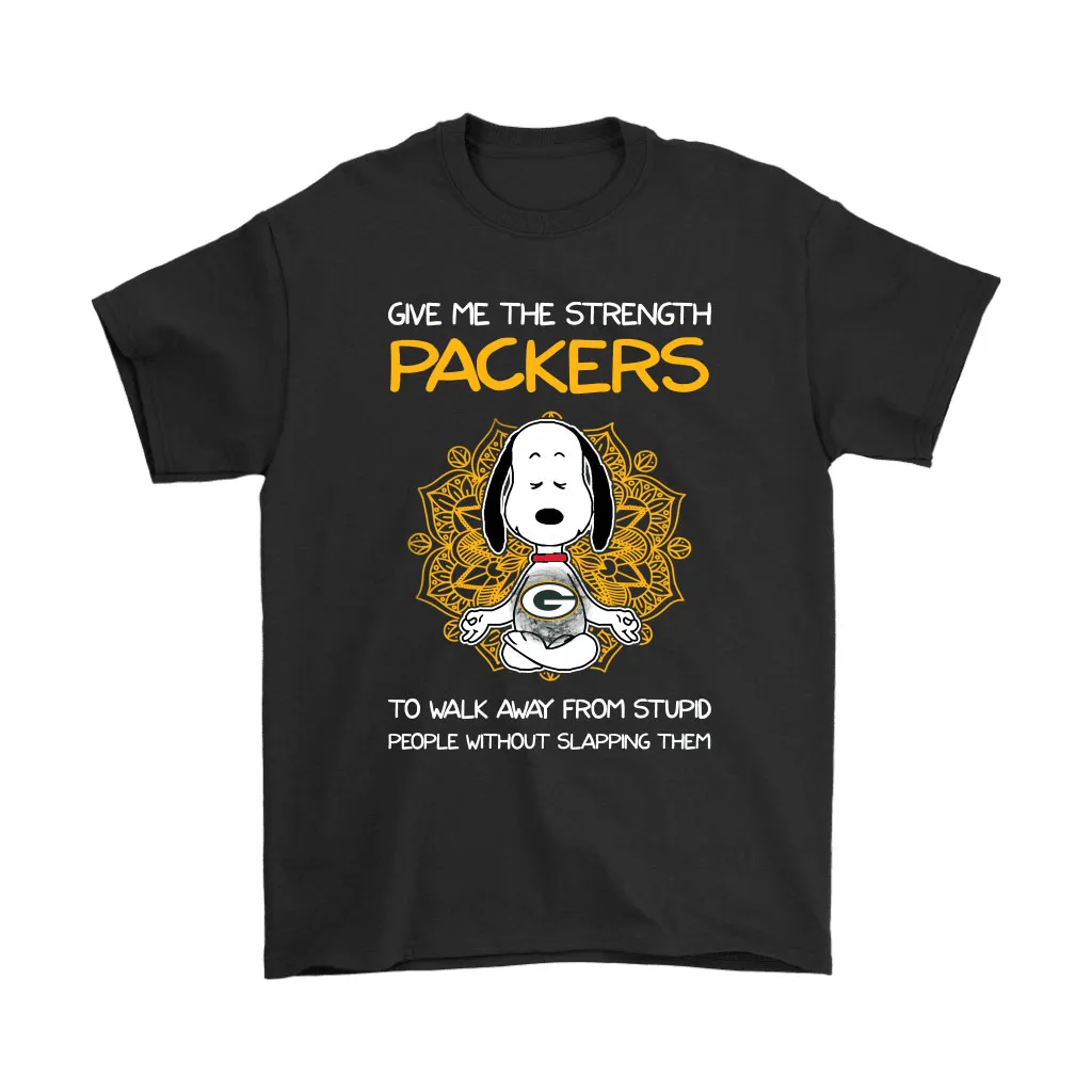 Give Me Strength Green Bay Packers To Not Slap People Snoopy Men Women T-shirt, Hoodie, Sweatshirt