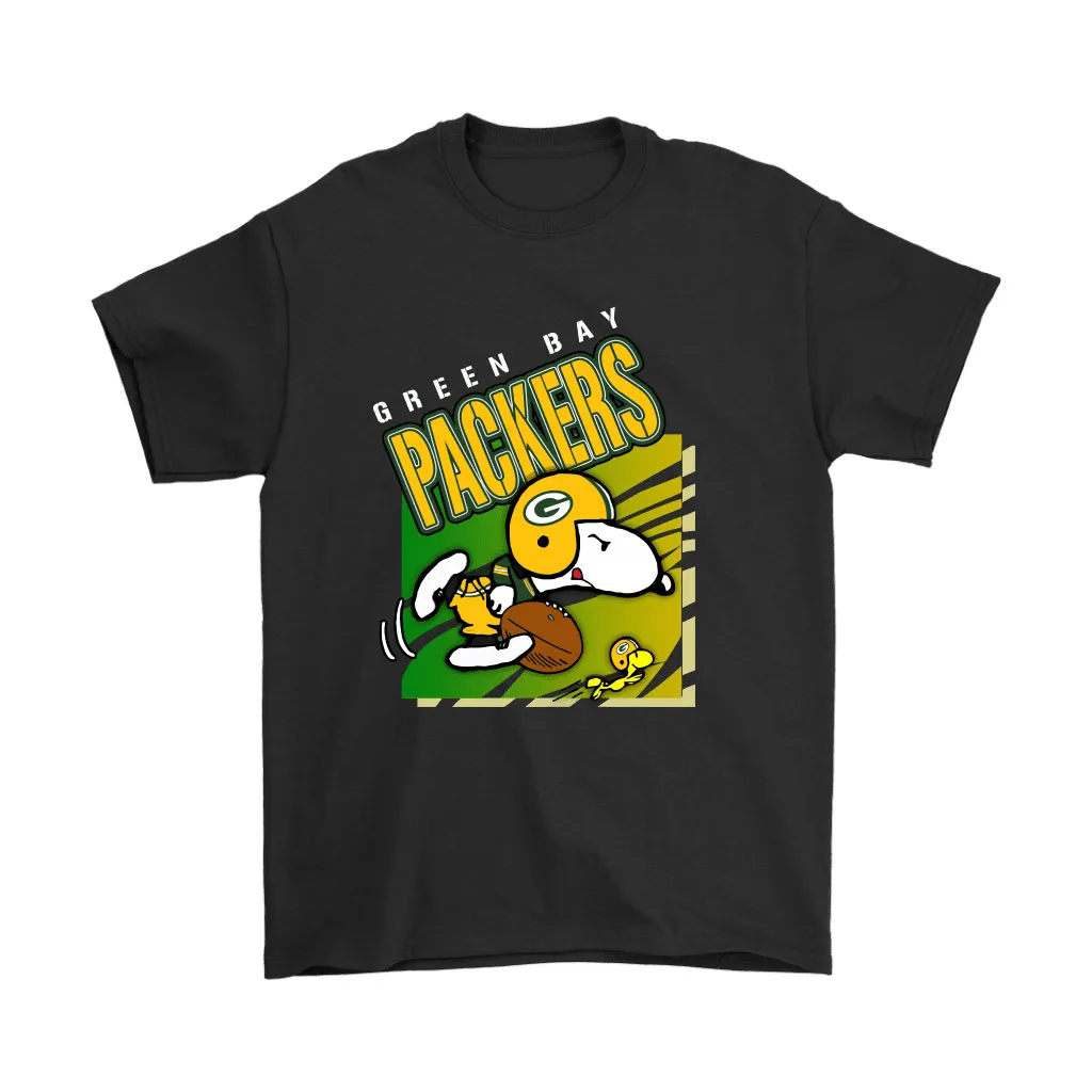 Green Bay Packers Football Woodstock And Snoopy Men Women T-shirt, Hoodie, Sweatshirt