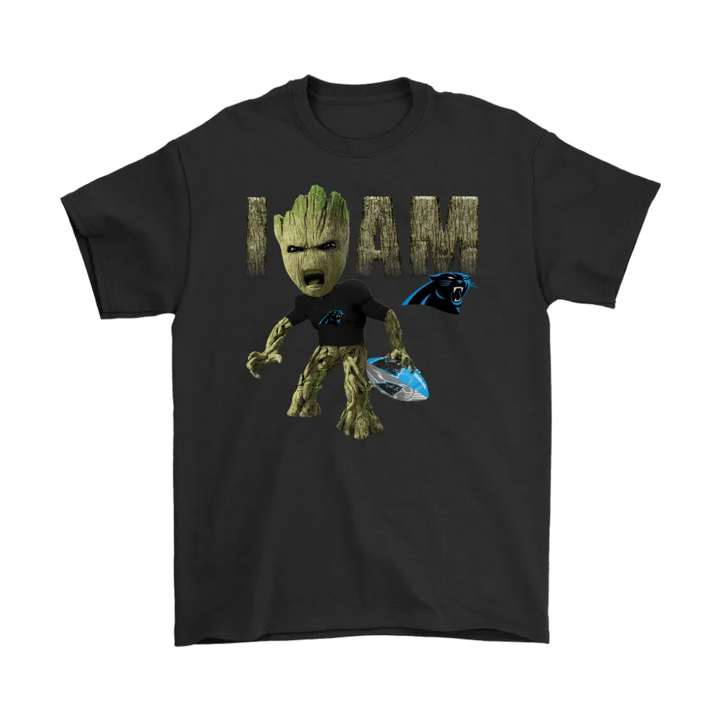 Groot I Am Carolina Panthers Nfl Football Men Women T-shirt, Hoodie, Sweatshirt