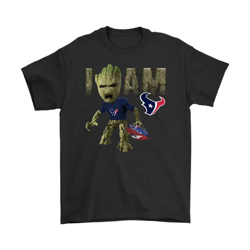 Groot I Am Houston Texans Nfl Football Men Women T-shirt, Hoodie, Sweatshirt