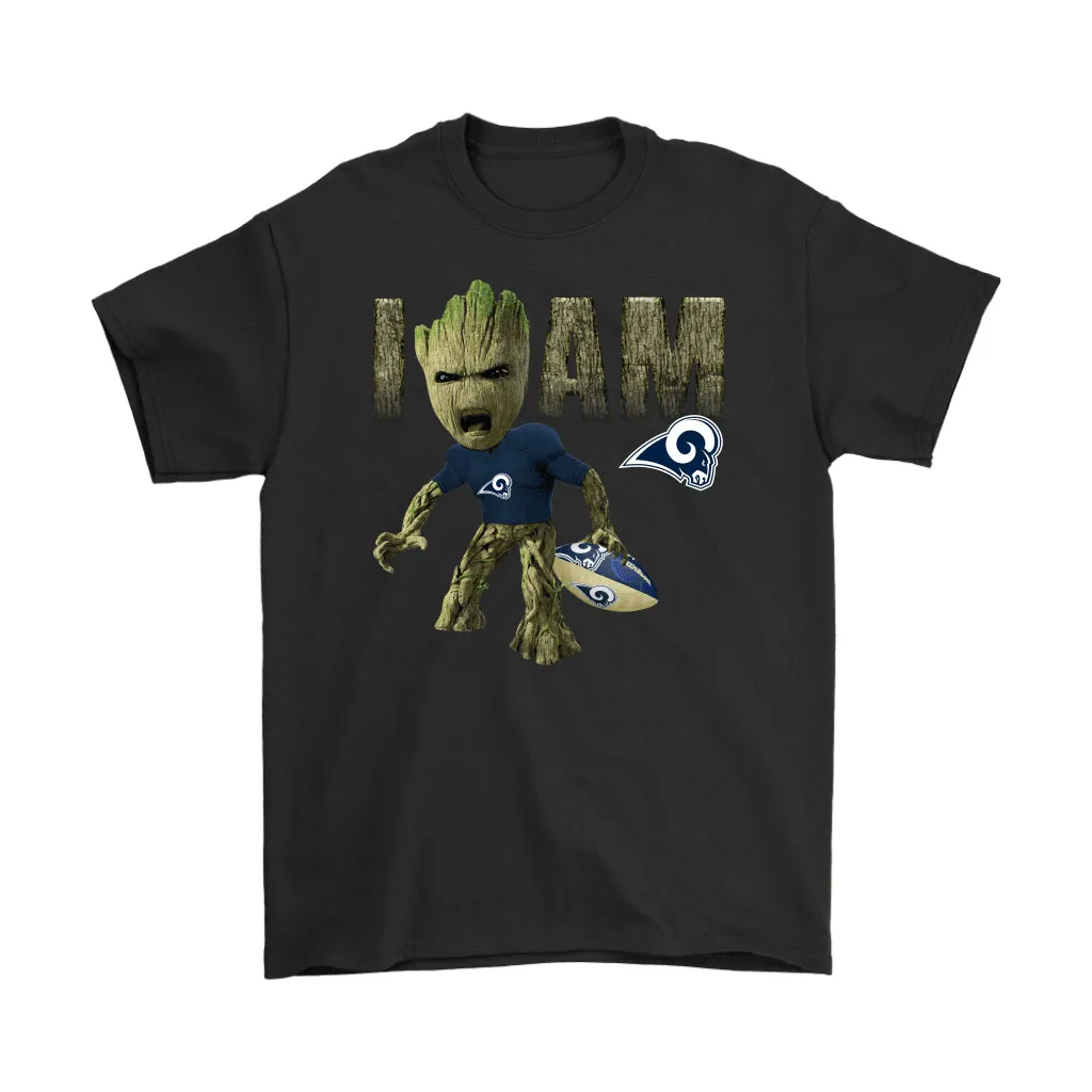 Groot I Am Los Angeles Rams Nfl Football Men Women T-shirt, Hoodie, Sweatshirt