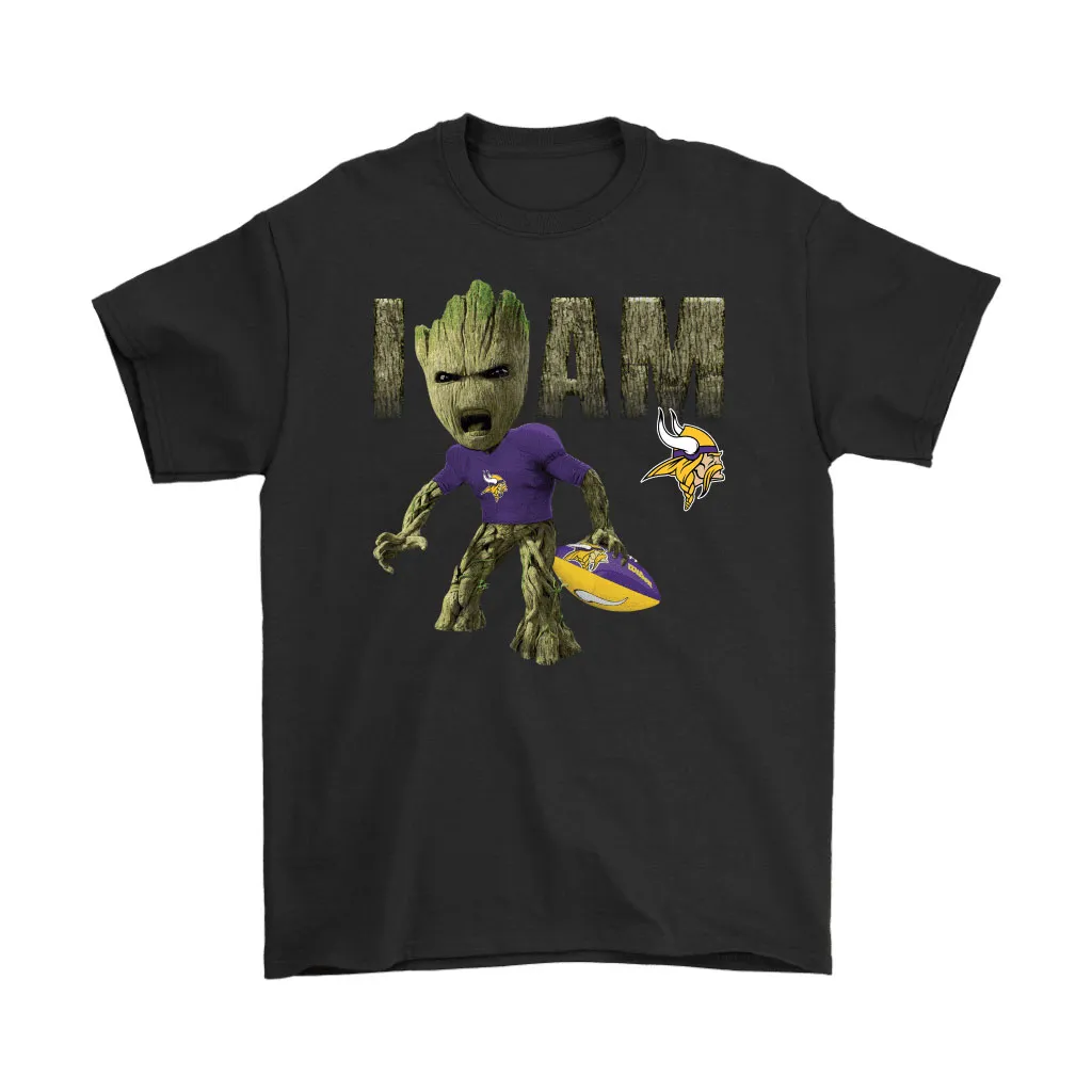 Groot I Am Minnesota Vikings Nfl Football Men Women T-shirt, Hoodie, Sweatshirt