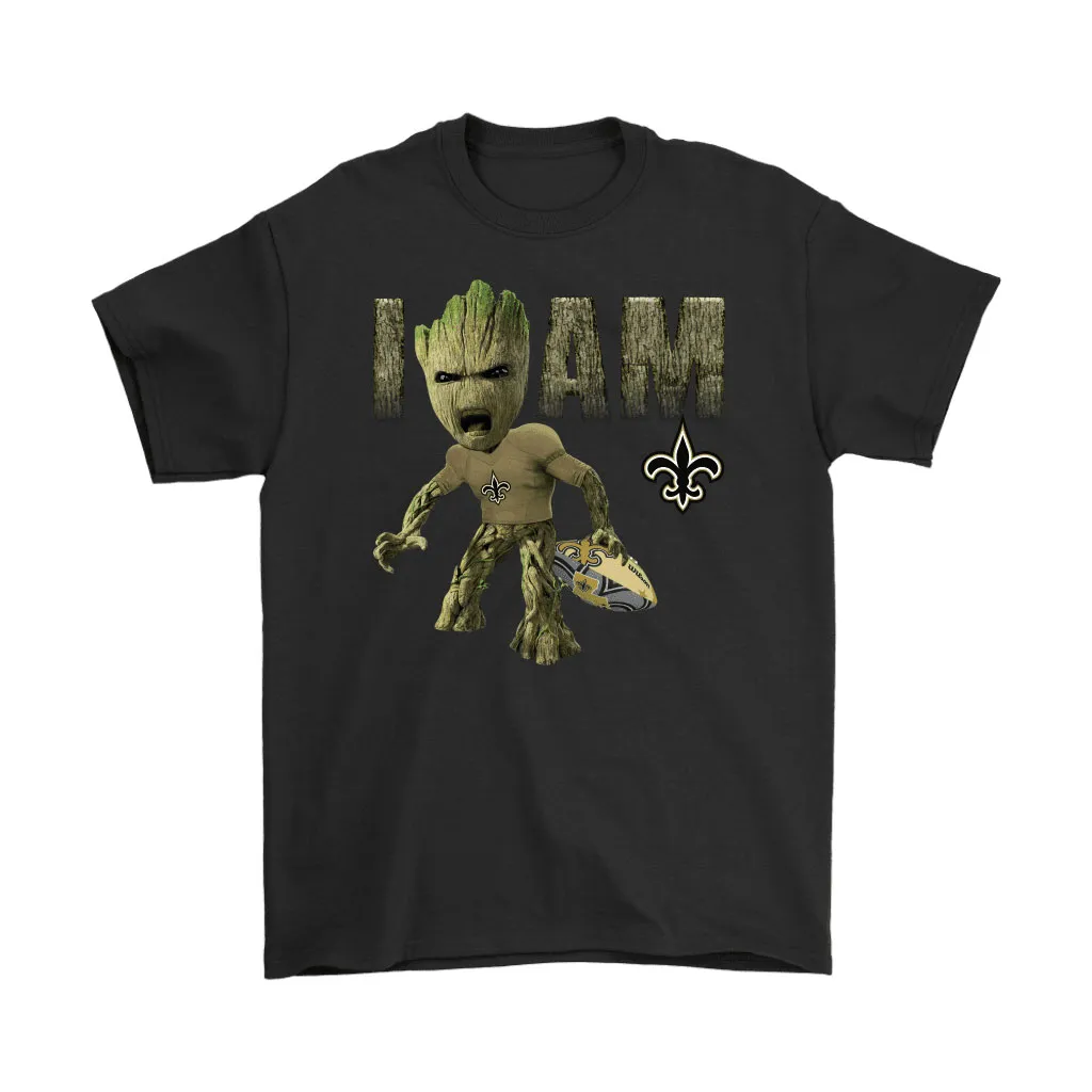 Groot I Am New Orleans Saints Nfl Football Men Women T-shirt, Hoodie, Sweatshirt