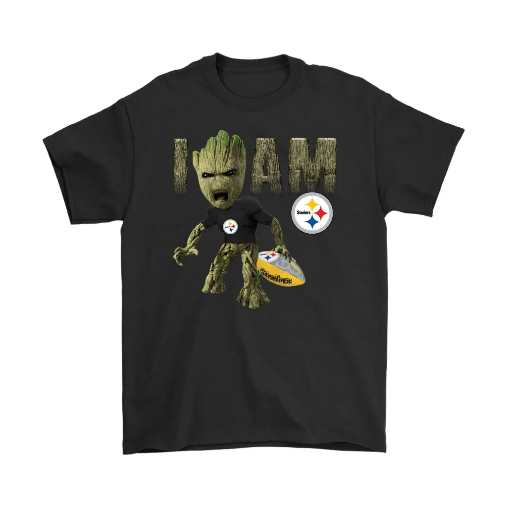 Groot I Am Pittsburgh Steelers Nfl Football Men Women T-shirt, Hoodie, Sweatshirt