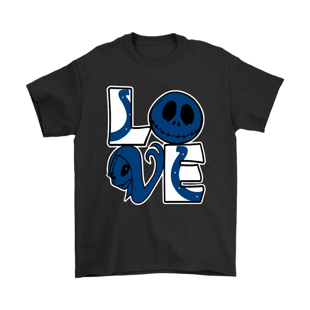 Halloween Jack And Sally Love The Indianapolis Colts Nfl Men Women T-shirt, Hoodie, Sweatshirt