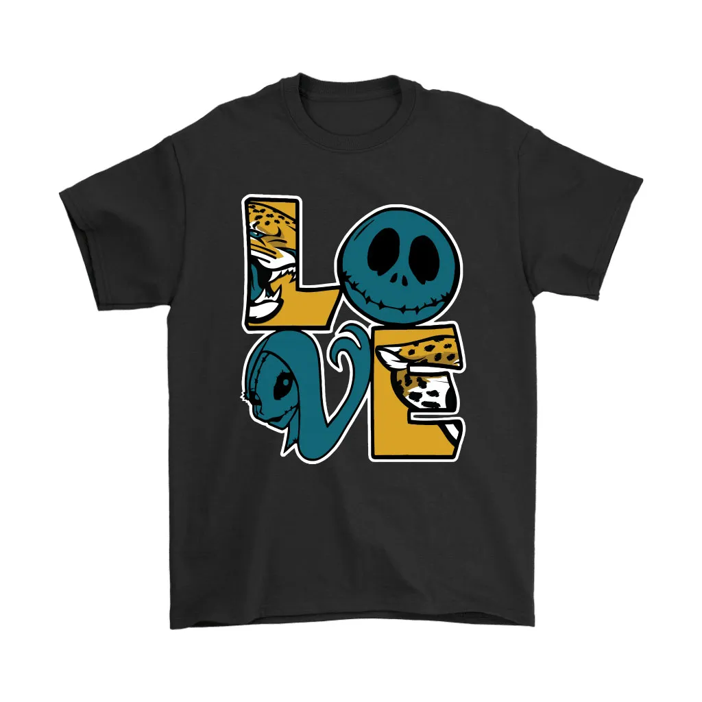 Halloween Jack And Sally Love The Jacksonville Jaguars Nfl Men Women T-shirt, Hoodie, Sweatshirt