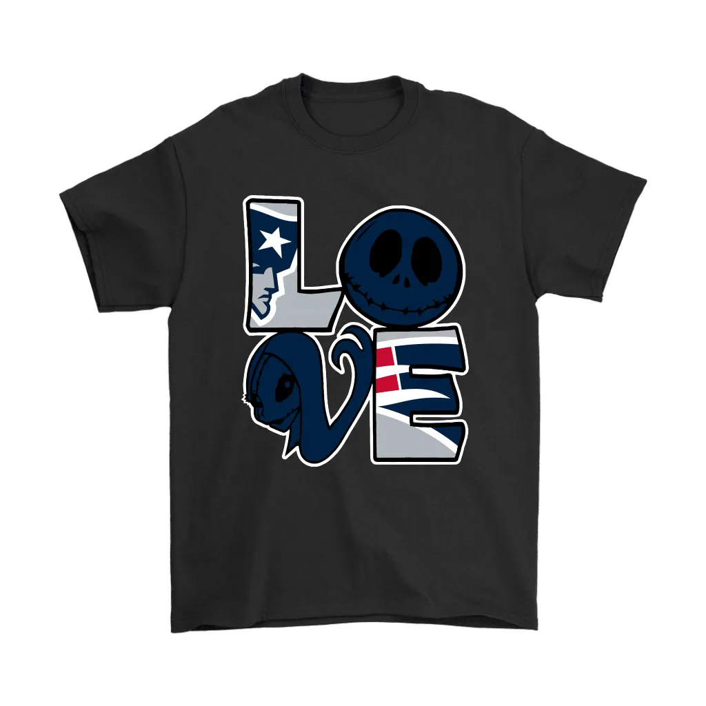 Halloween Jack And Sally Love The New England Patriots Nfl Men Women T-shirt, Hoodie, Sweatshirt