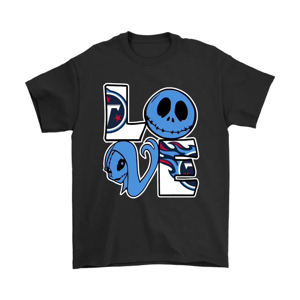 Halloween Jack And Sally Love The Tennessee Titans Nfl Men Women T-shirt, Hoodie, Sweatshirt