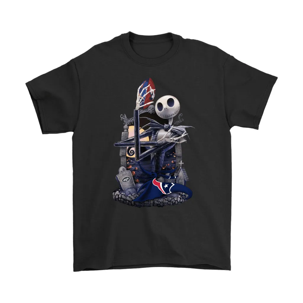 Houston Texans Jack Skellington Halloween Men Women T-shirt, Hoodie, Sweatshirt