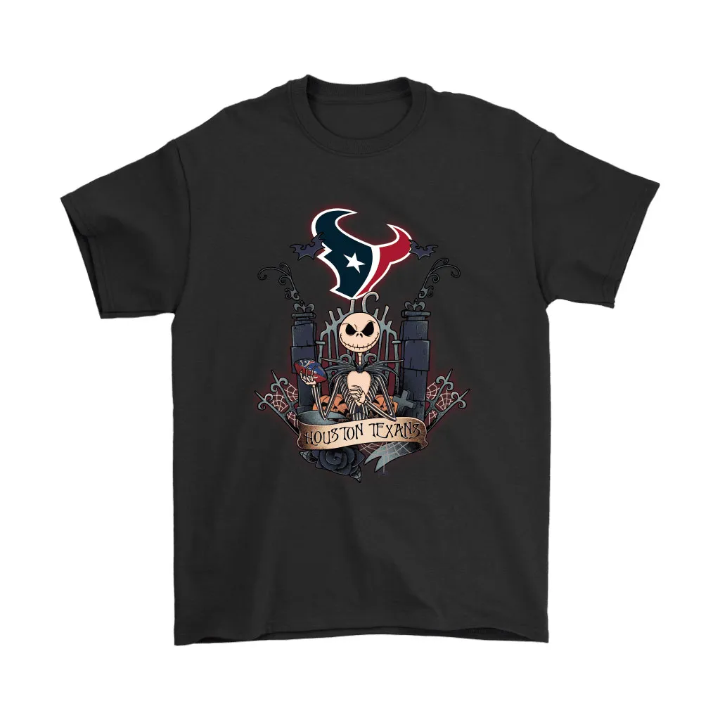 Houston Texans Jack Skellington This Is Halloween Nfl Men Women T-shirt, Hoodie, Sweatshirt