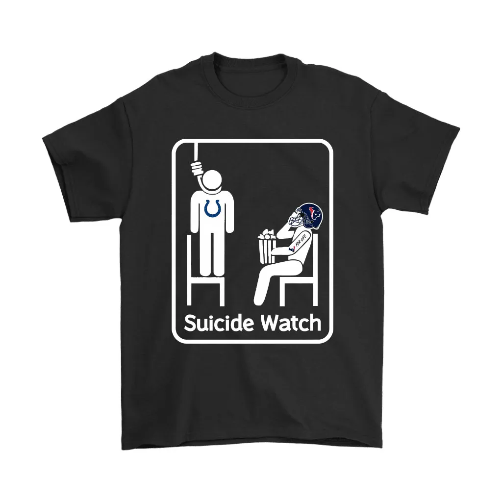 Houston Texans Suicide Watch With Popcorn Nfl Men Women T-shirt, Hoodie, Sweatshirt