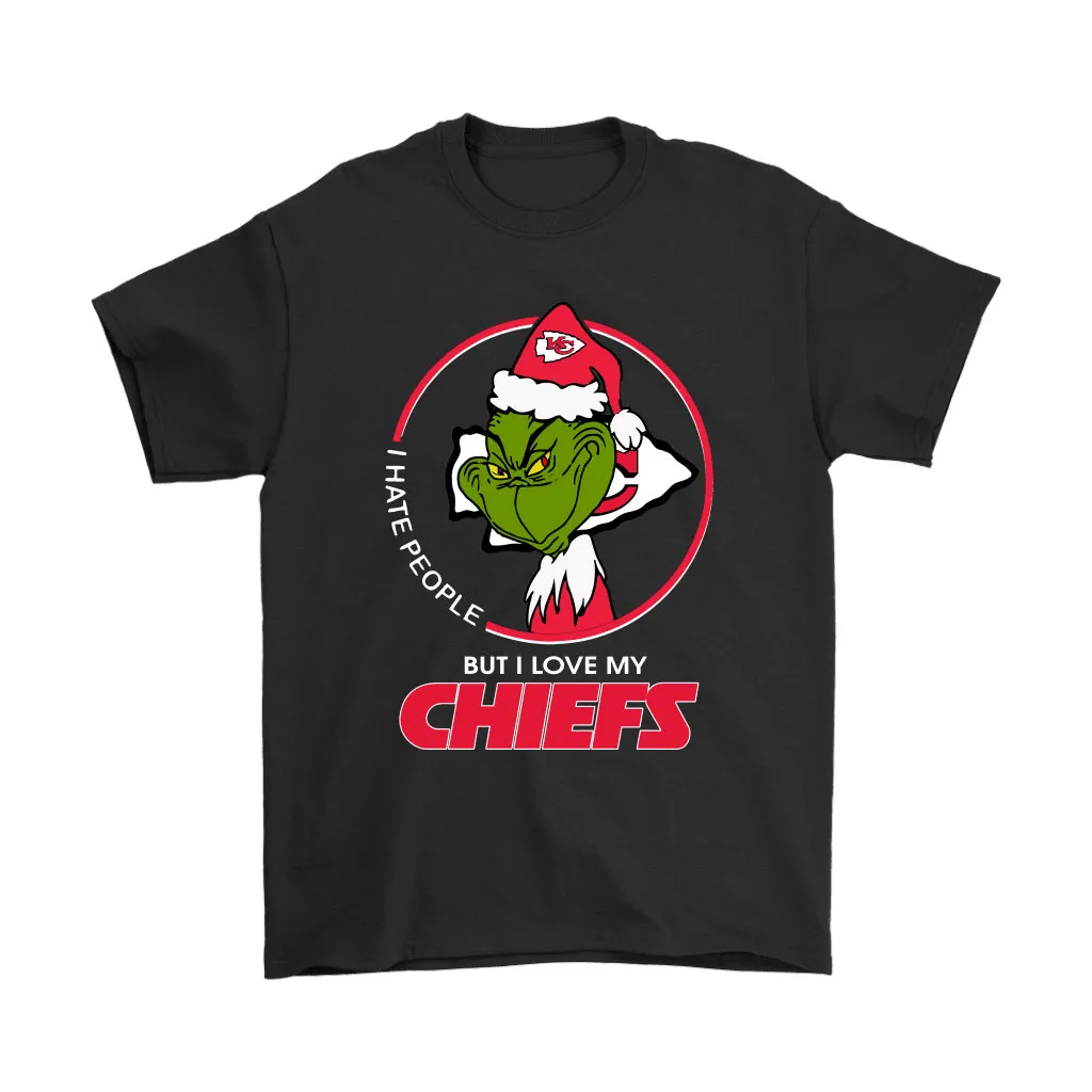 I Hate People But I Love My Kansas City Chiefs Grinch Nfl Men Women T-shirt, Hoodie, Sweatshirt