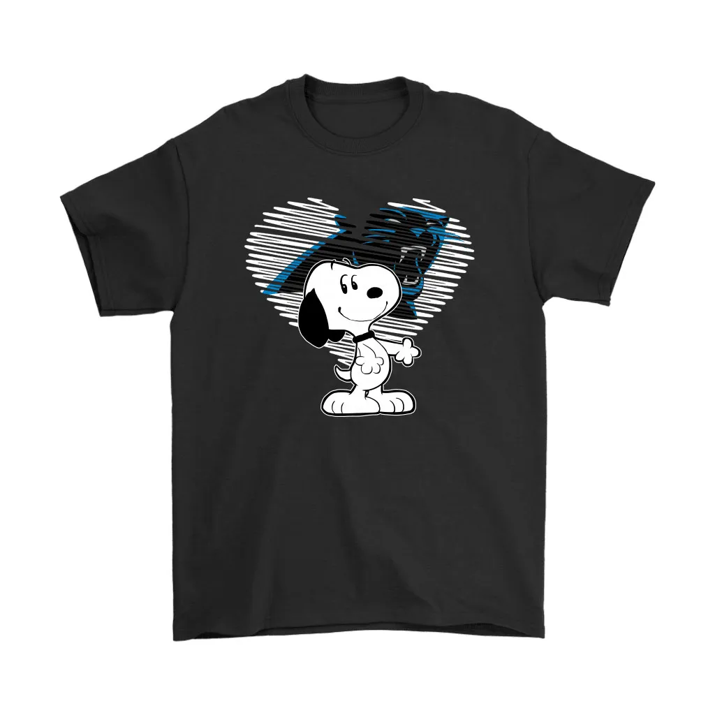 I Love Carolina Panthers Snoopy In My Heart Nfl Men Women T-shirt, Hoodie, Sweatshirt