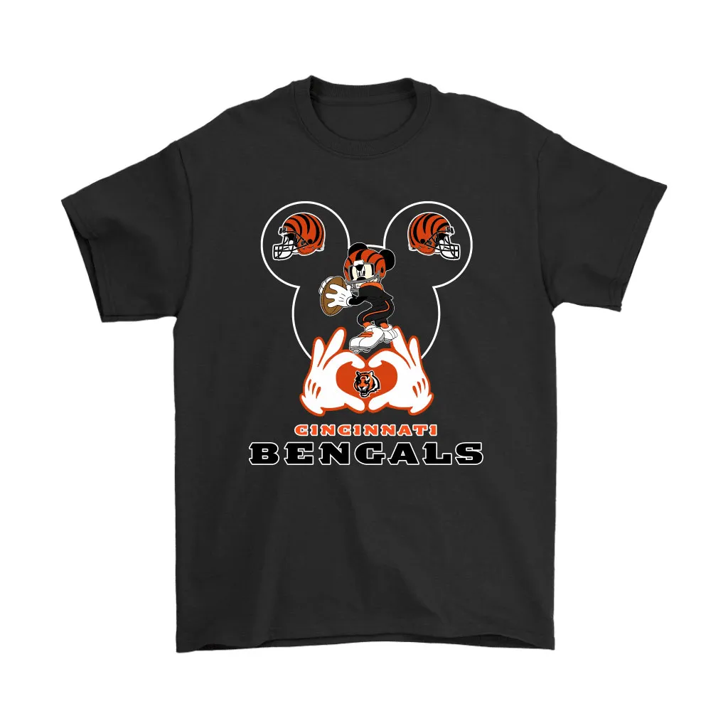 I Love The Bengals Mickey Mouse Cincinnati Bengals Men Women T-shirt, Hoodie, Sweatshirt