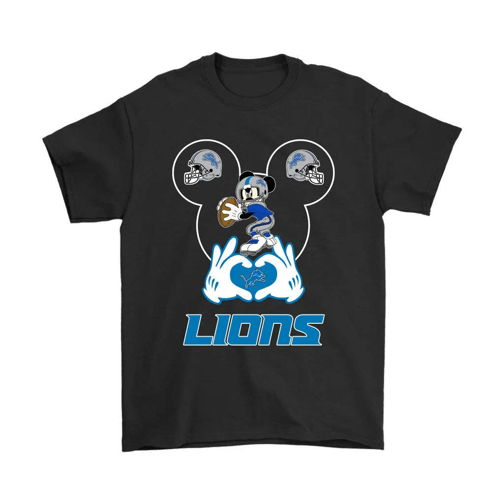 I Love The Lions Mickey Mouse Detroit Lions Men Women T-shirt, Hoodie, Sweatshirt