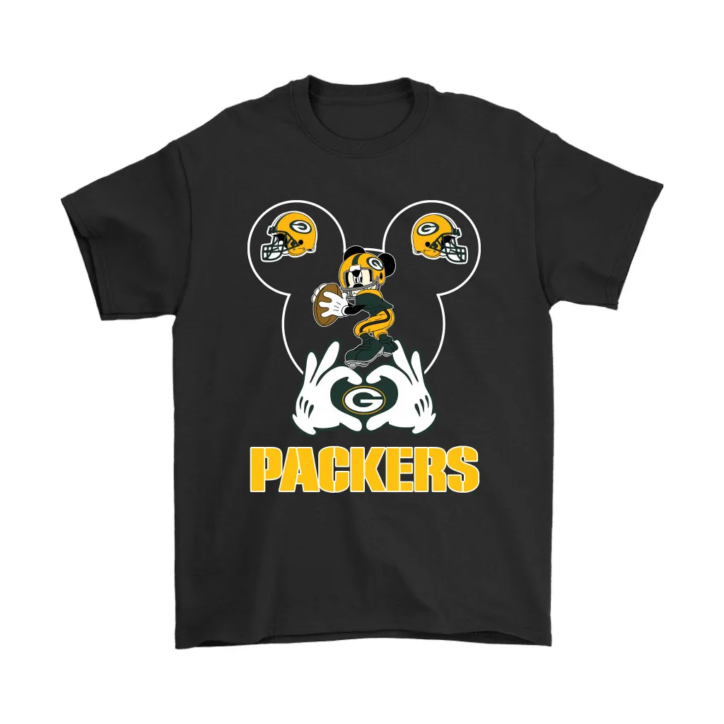 I Love The Packers Mickey Mouse Green Bay Packers Men Women T-shirt, Hoodie, Sweatshirt