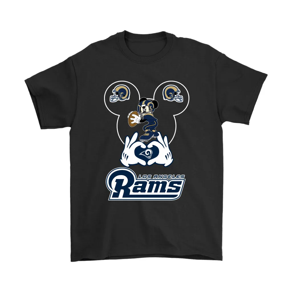 I Love The Rams Mickey Mouse Los Angeles Rams Men Women T-shirt, Hoodie, Sweatshirt