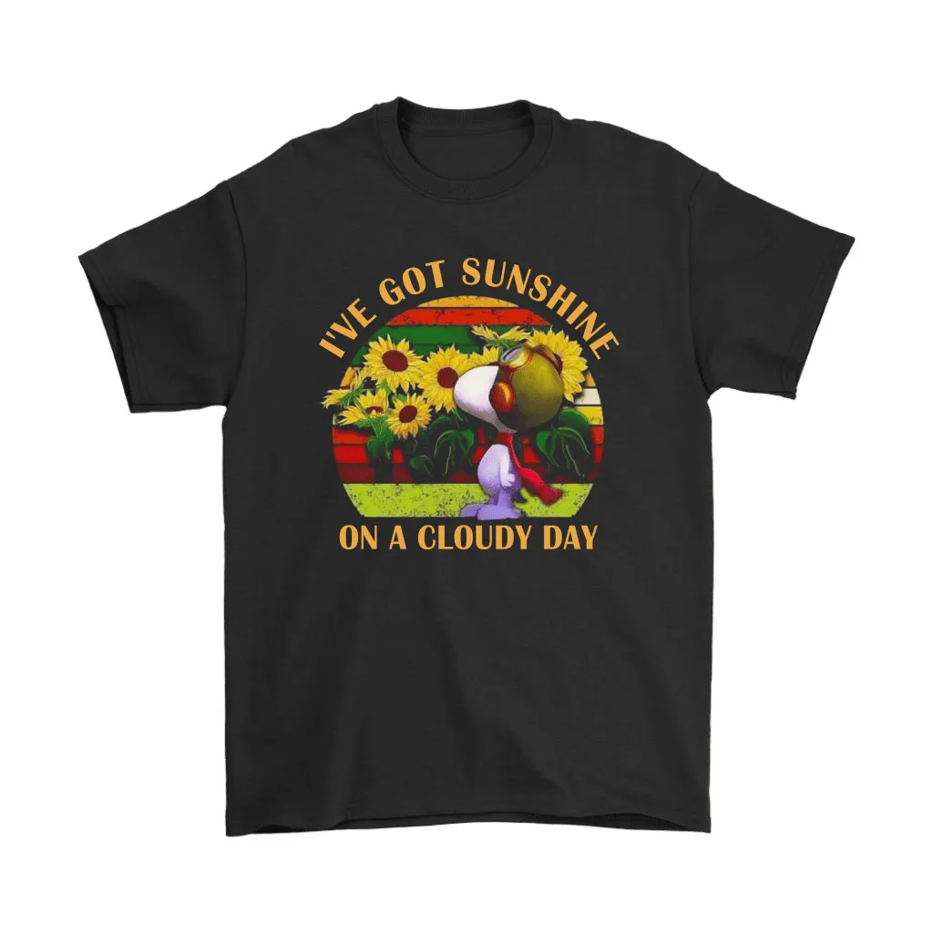 Ive Got Sunshine On A Cloudy Day Sunflower Flying Ace Snoopy Men Women T-shirt, Hoodie, Sweatshirt