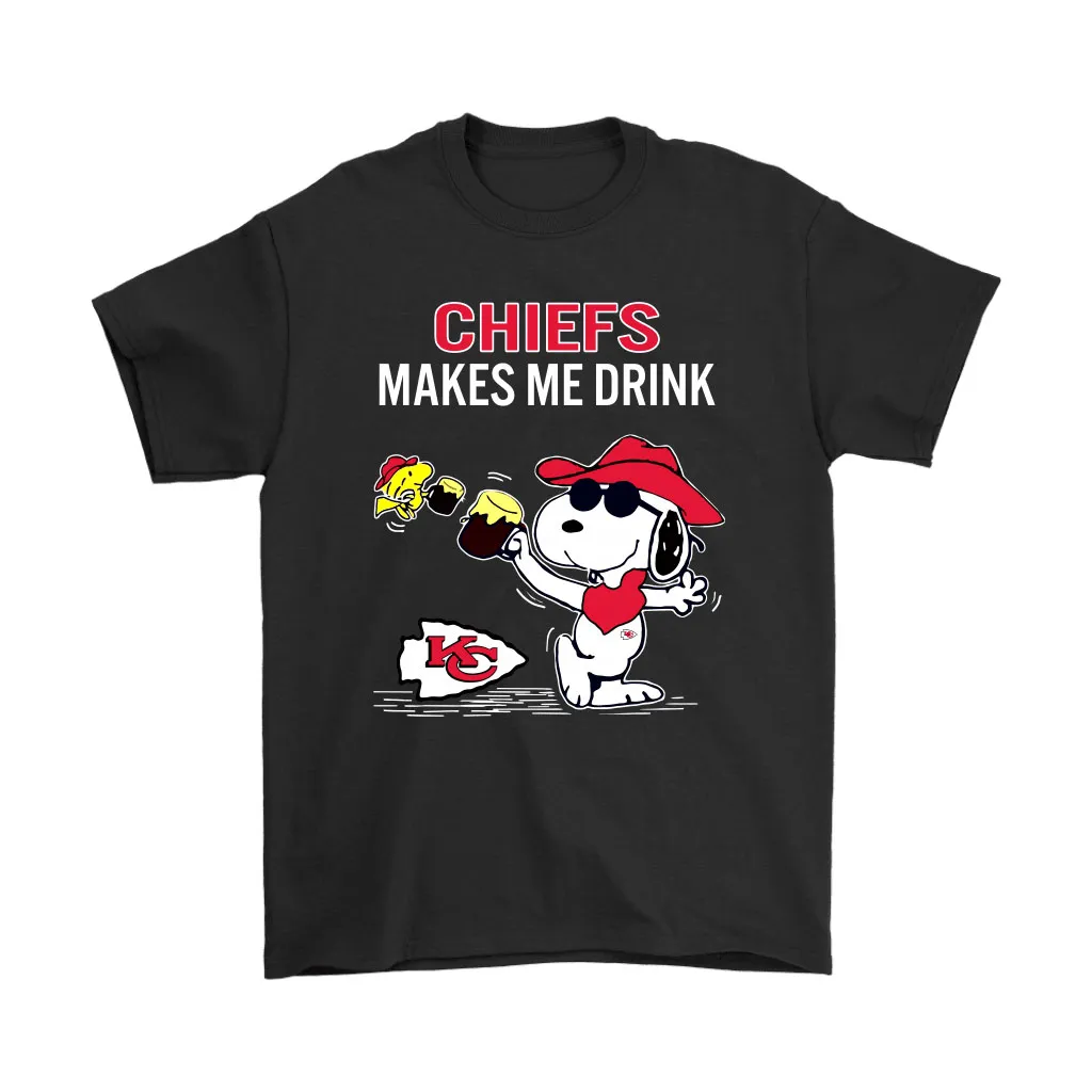 Kansas City Chiefs Makes Me Drink Snoopy And Woodstock Men Women T-shirt, Hoodie, Sweatshirt