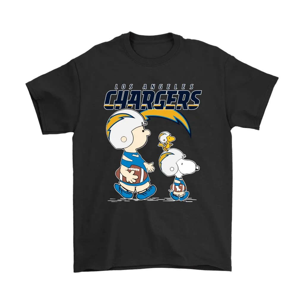 Los Angeles Chargers Lets Play Football Together Snoopy Nfl Men Women T-shirt, Hoodie, Sweatshirt