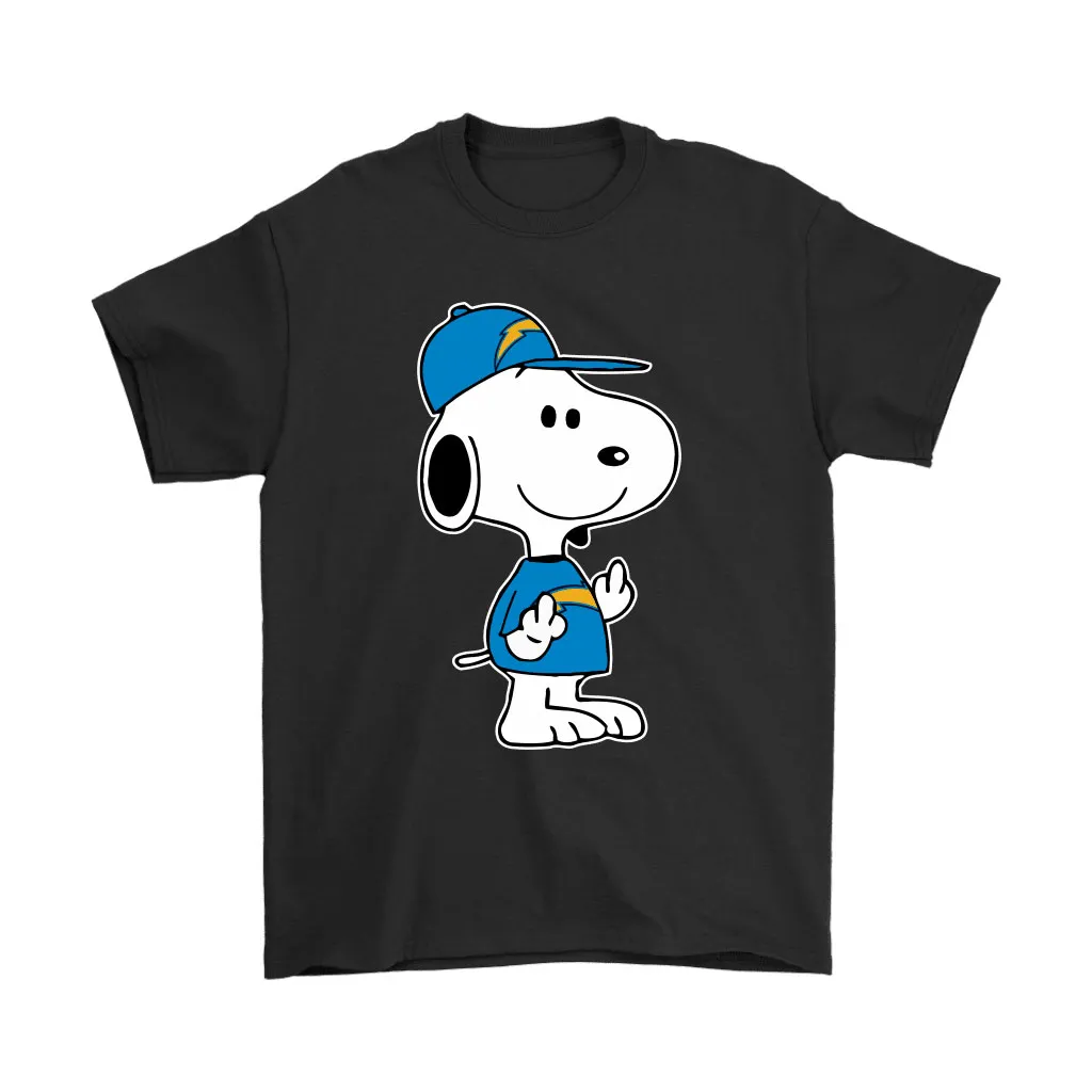 Los Angeles Chargers Snoopy Double Middle Fingers Fck You Nfl Men Women T-shirt, Hoodie, Sweatshirt