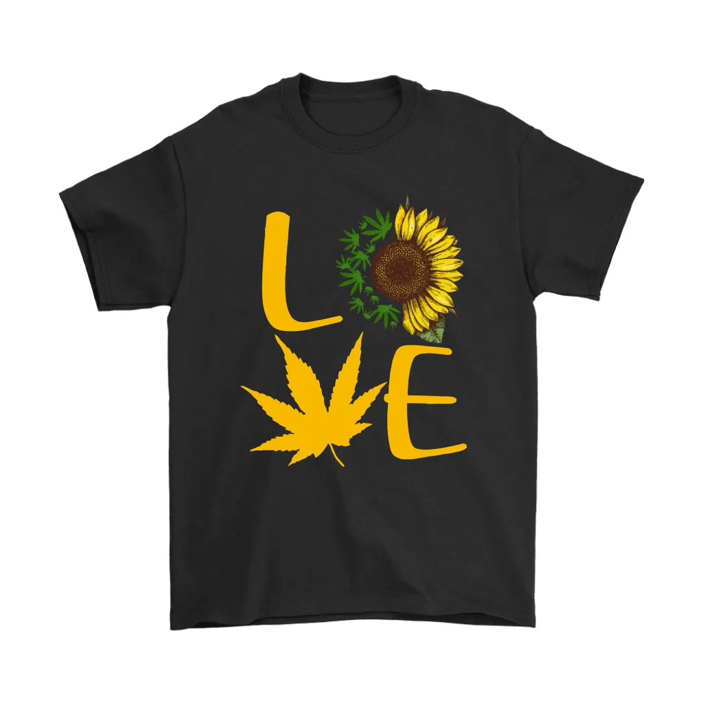 Love Cannabis Sunflower Men Women T-shirt, Hoodie, Sweatshirt