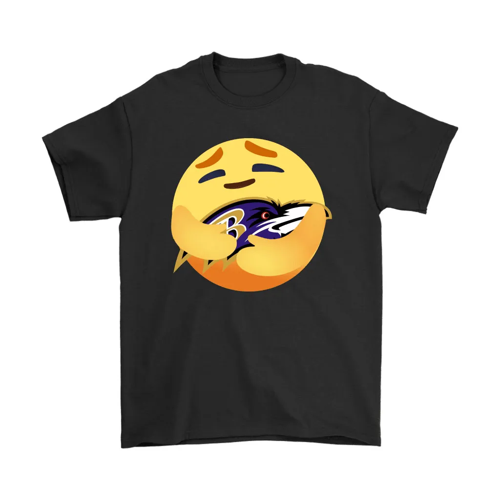 Love The Baltimore Ravens Love Hug Facebook Care Emoji Nfl Men Women T-shirt, Hoodie, Sweatshirt