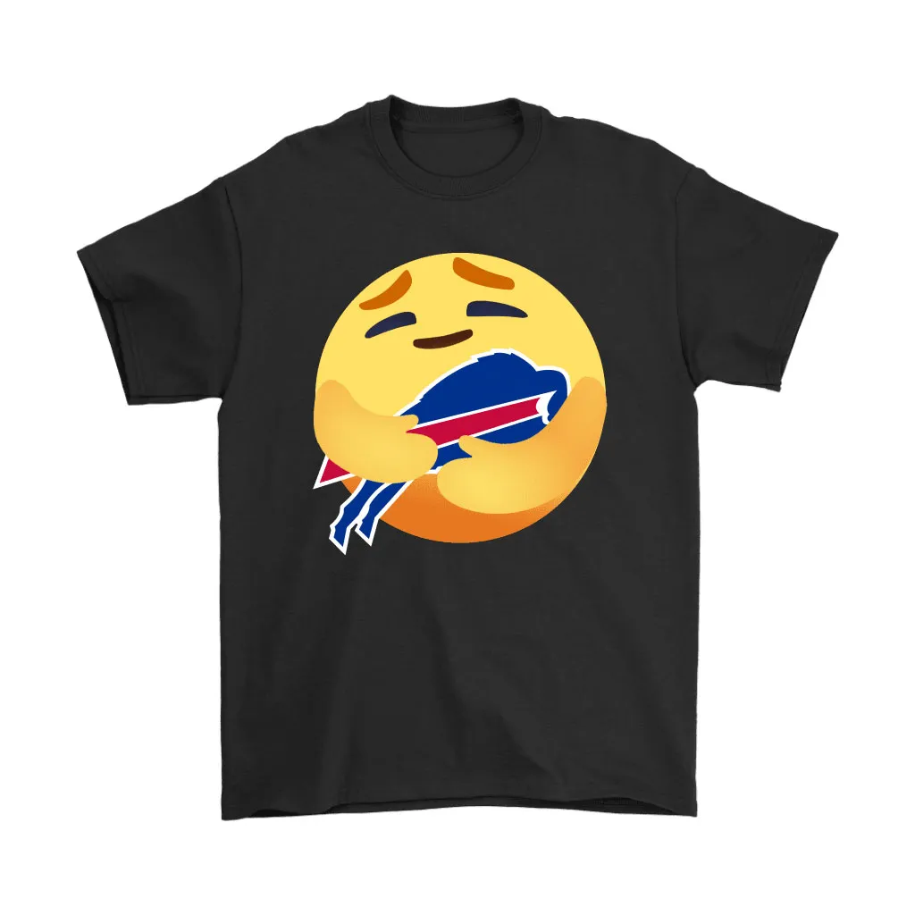 Love The Buffalo Bills Love Hug Facebook Care Emoji Nfl Men Women T-shirt, Hoodie, Sweatshirt