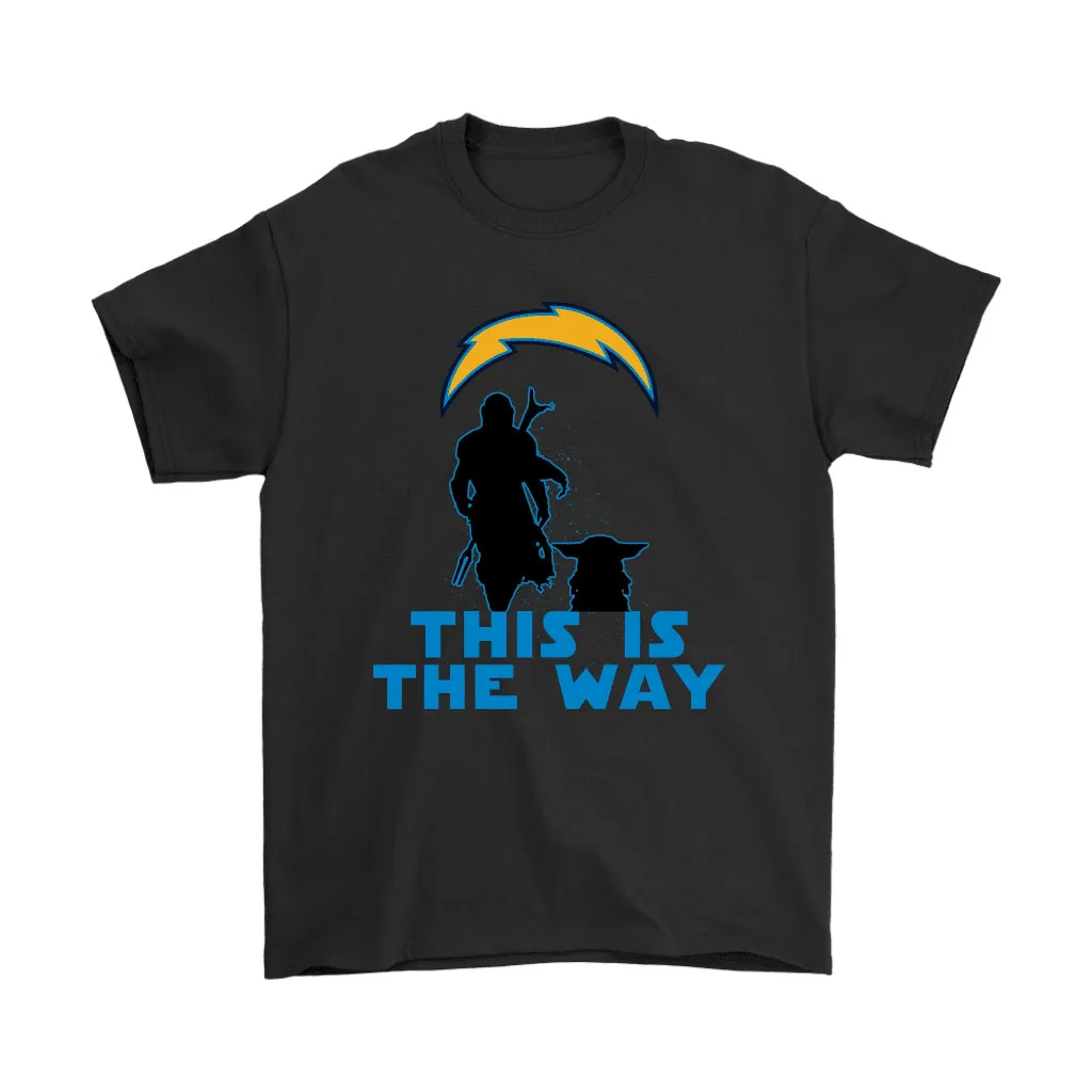 Mandalorian And Baby Yoda This Is The Way Los Angeles Chargers Men Women T-shirt, Hoodie, Sweatshirt