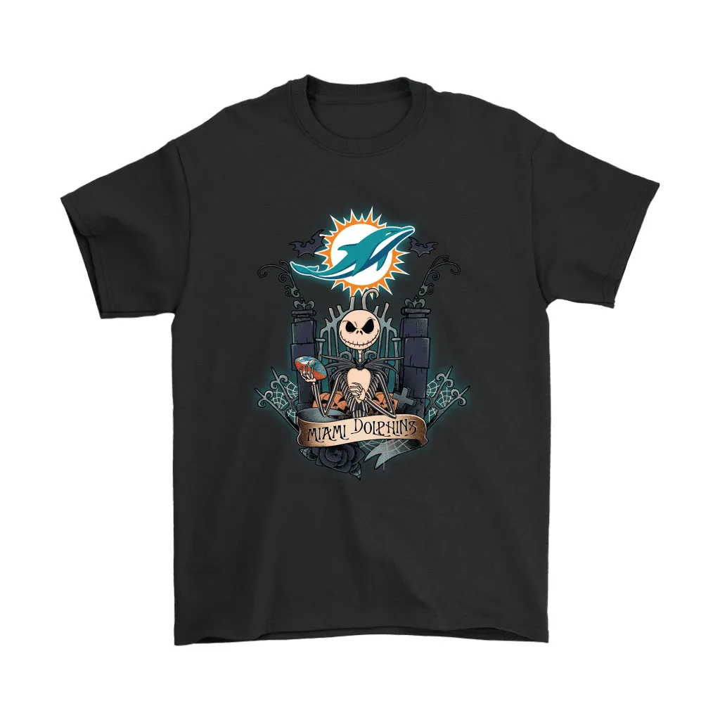 Miami Dolphins Jack Skellington This Is Halloween Nfl Men Women T-shirt, Hoodie, Sweatshirt