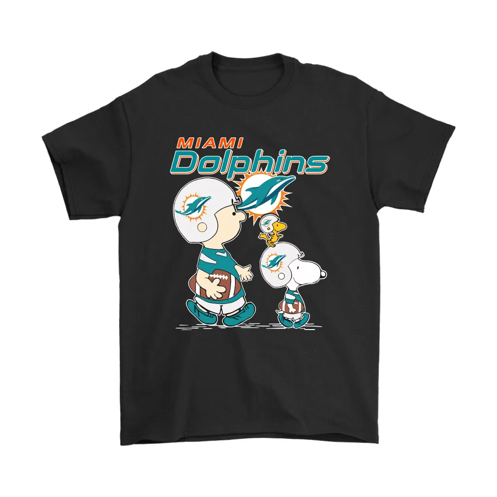 Miami Dolphins Lets Play Football Together Snoopy Nfl Men Women T-shirt, Hoodie, Sweatshirt