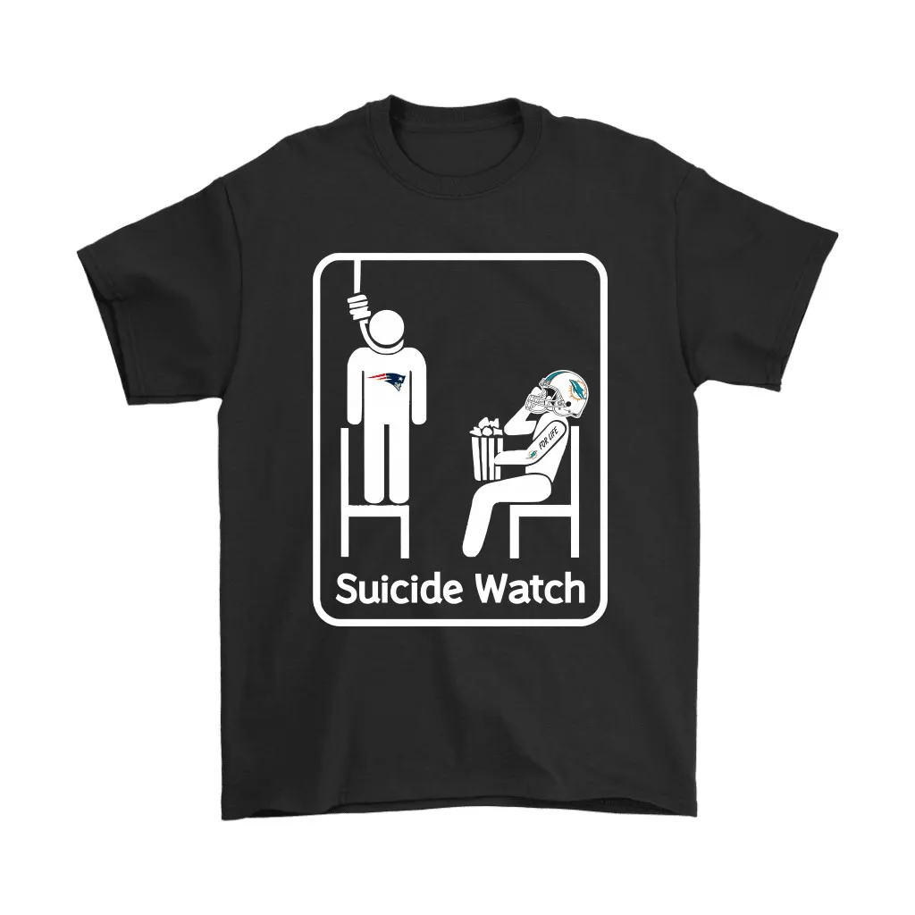 Miami Dolphins Suicide Watch With Popcorn Nfl Men Women T-shirt, Hoodie, Sweatshirt