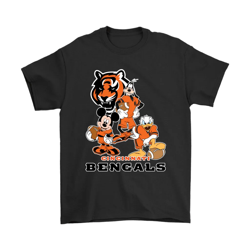 Mickey Donald Goofy The Three Cincinnati Bengals Football Men Women T-shirt, Hoodie, Sweatshirt