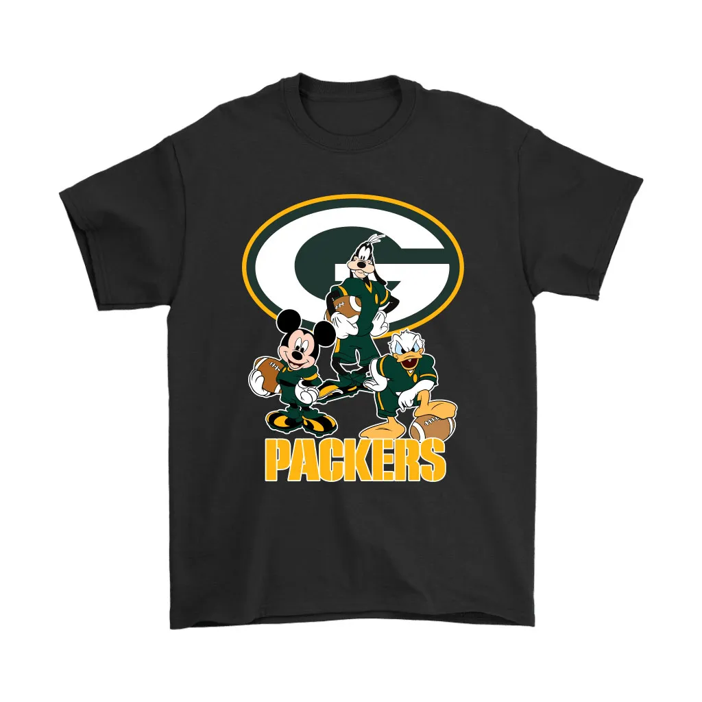 Mickey Donald Goofy The Three Green Bay Packers Football Men Women T-shirt, Hoodie, Sweatshirt