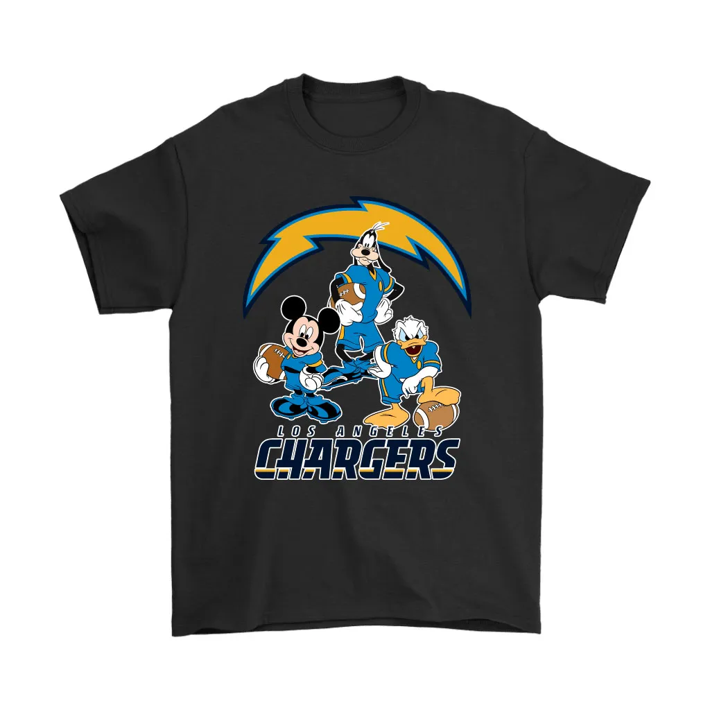 Mickey Donald Goofy The Three Los Angeles Chargers Football Men Women T-shirt, Hoodie, Sweatshirt