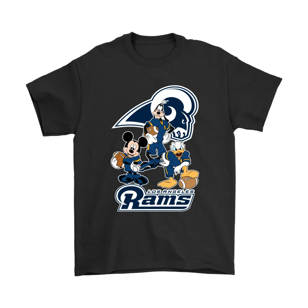 Mickey Donald Goofy The Three Los Angeles Rams Football Men Women T-shirt, Hoodie, Sweatshirt