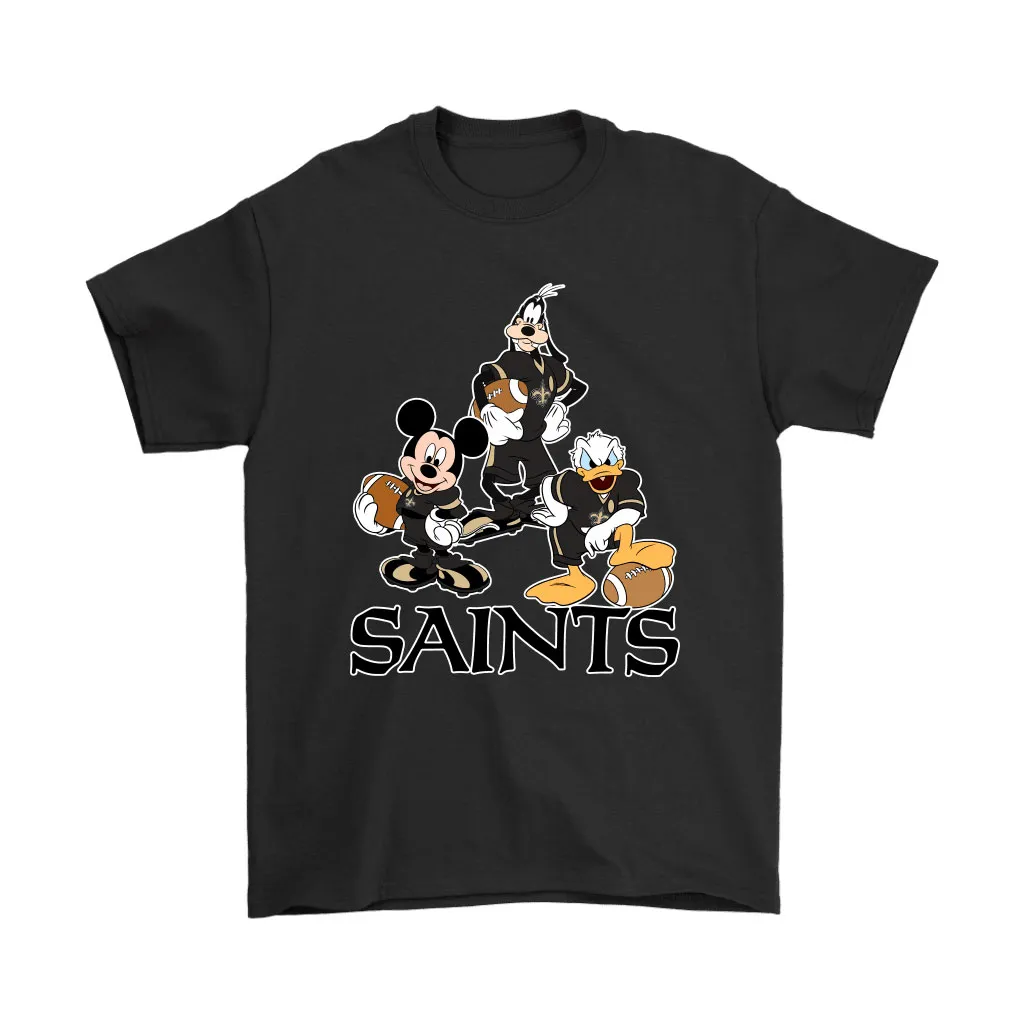 Mickey Donald Goofy The Three New Orleans Saints Football Men Women T-shirt, Hoodie, Sweatshirt