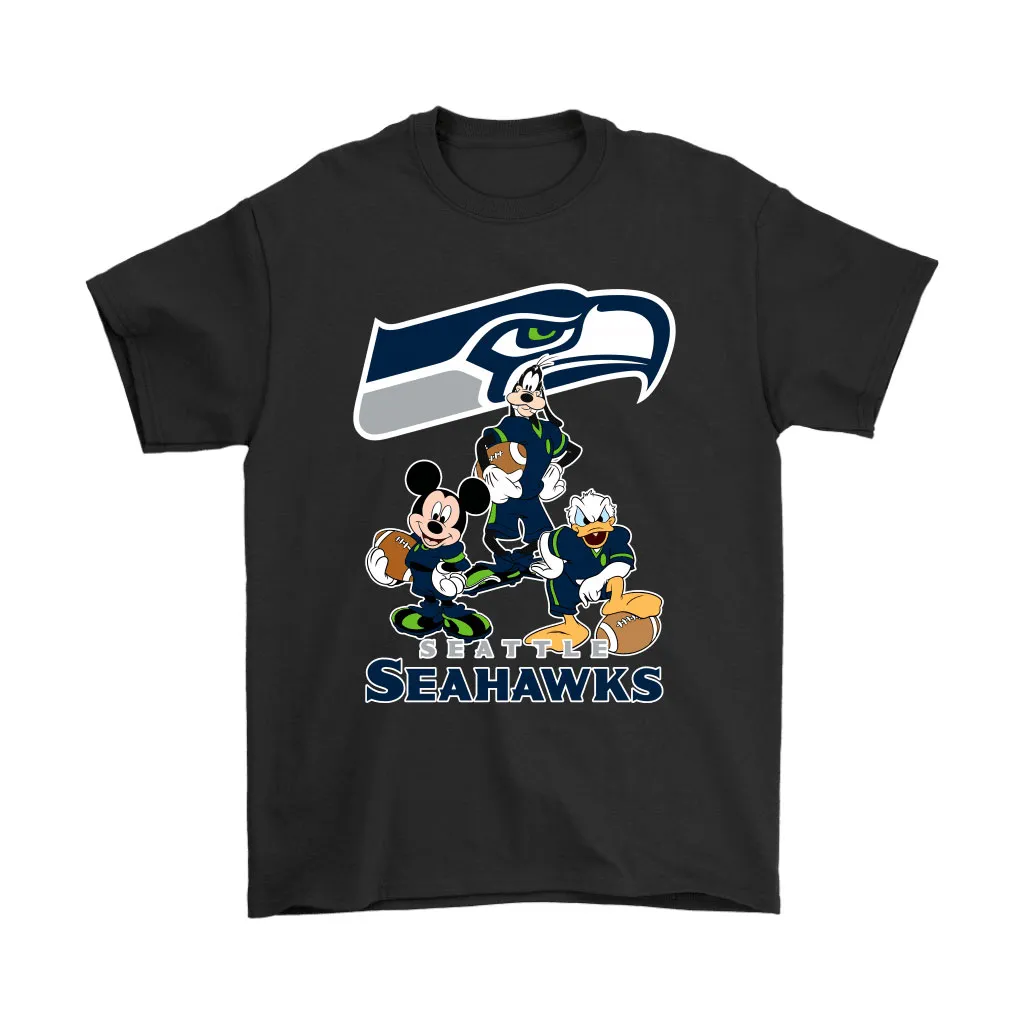 Mickey Donald Goofy The Three Seattle Seahawks Football Men Women T-shirt, Hoodie, Sweatshirt