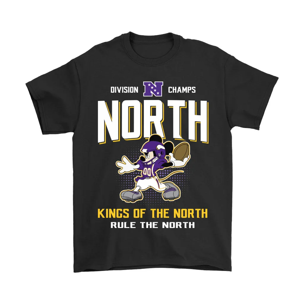 Mickey Nfl Minnesota Vikings 2017 Nfc North Division Champions Men Women T-shirt, Hoodie, Sweatshirt