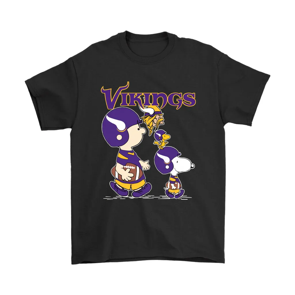 Minnesota Vikings Lets Play Football Together Snoopy Nfl Men Women T-shirt, Hoodie, Sweatshirt