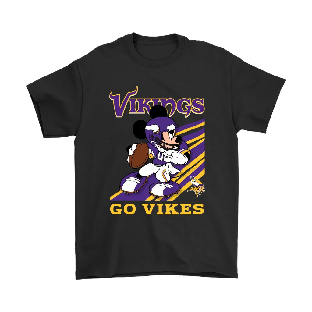 Minnesota Vikings Slogan Go Vikes Mickey Mouse Nfl Men Women T-shirt, Hoodie, Sweatshirt