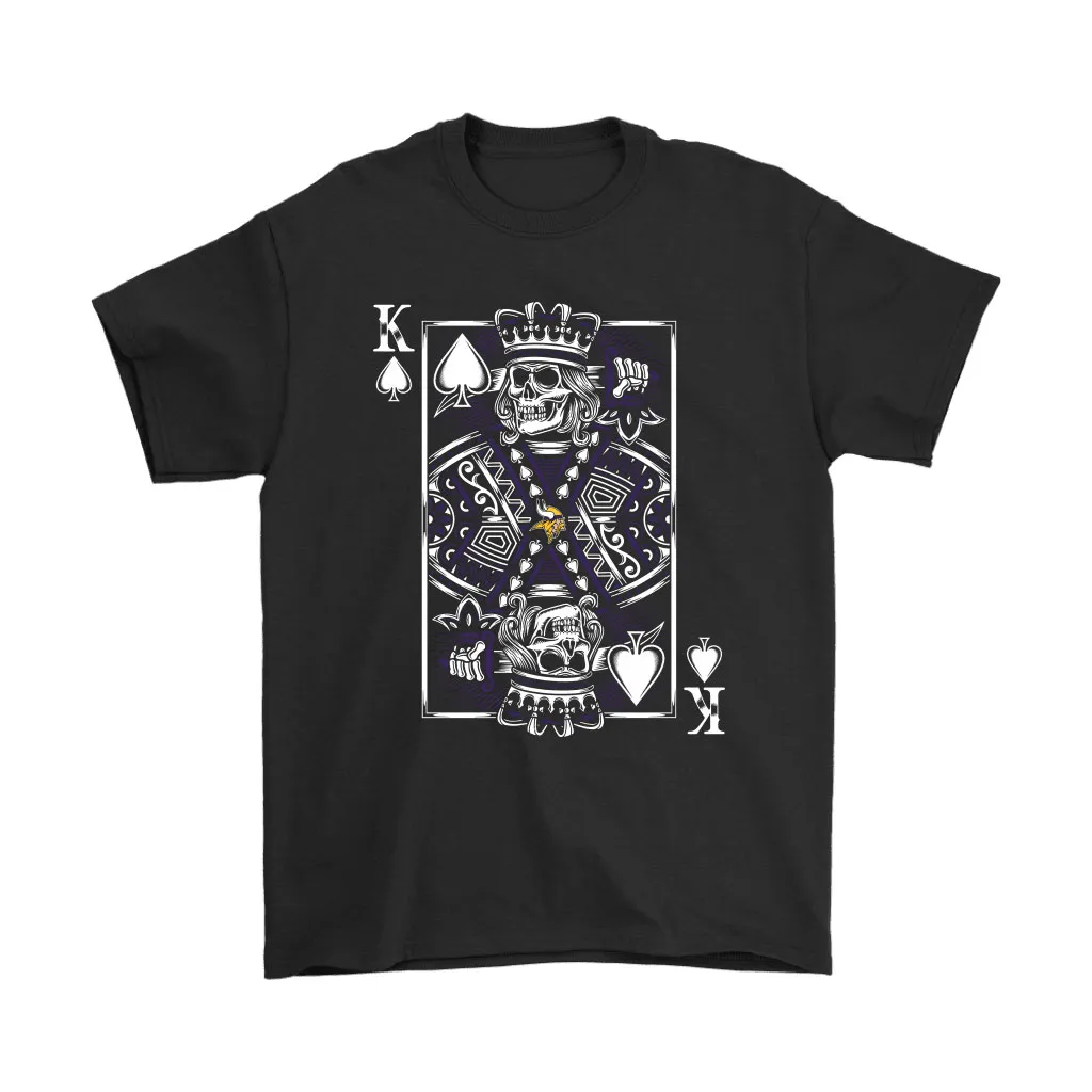 Minnesota Vikings Spade King Of Death Card Nfl Football Men Women T-shirt, Hoodie, Sweatshirt