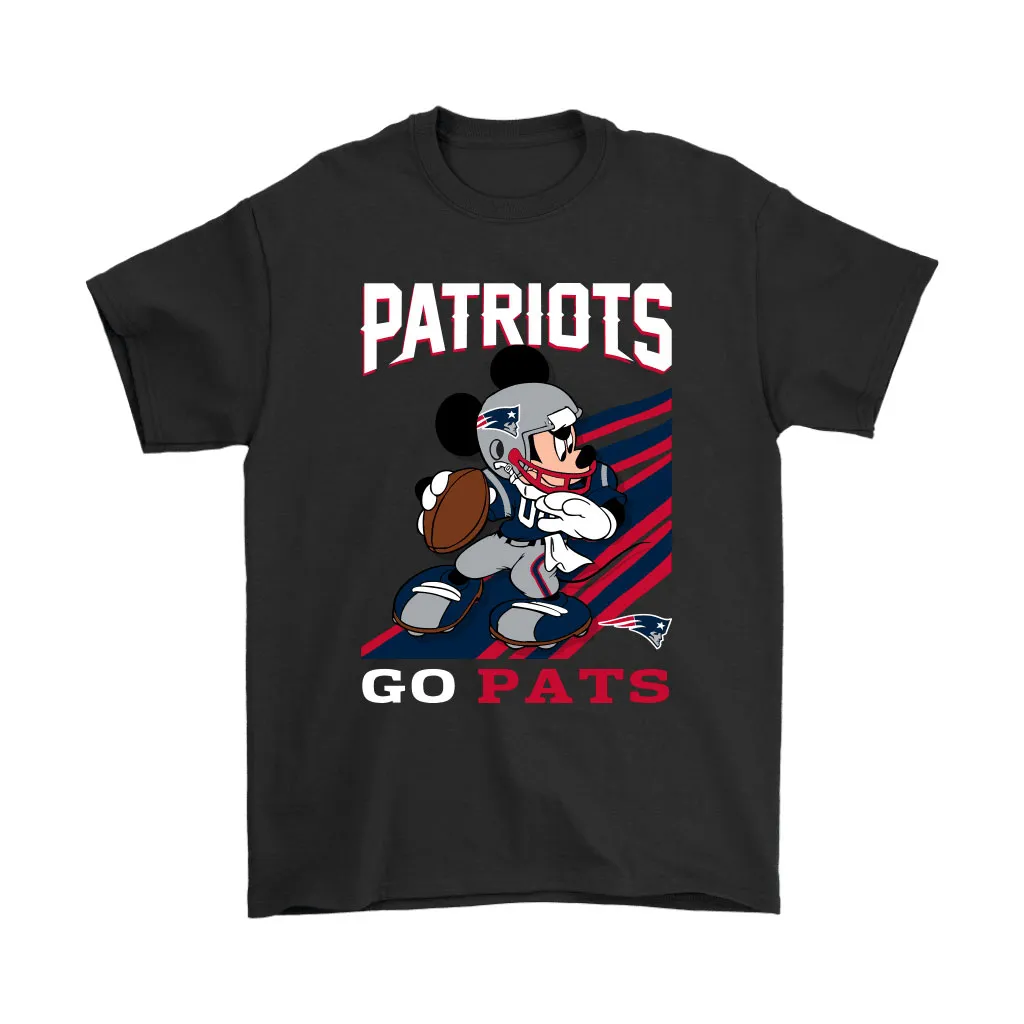 New England Patriots Slogan Go Pats Mickey Mouse Nfl Men Women T-shirt, Hoodie, Sweatshirt