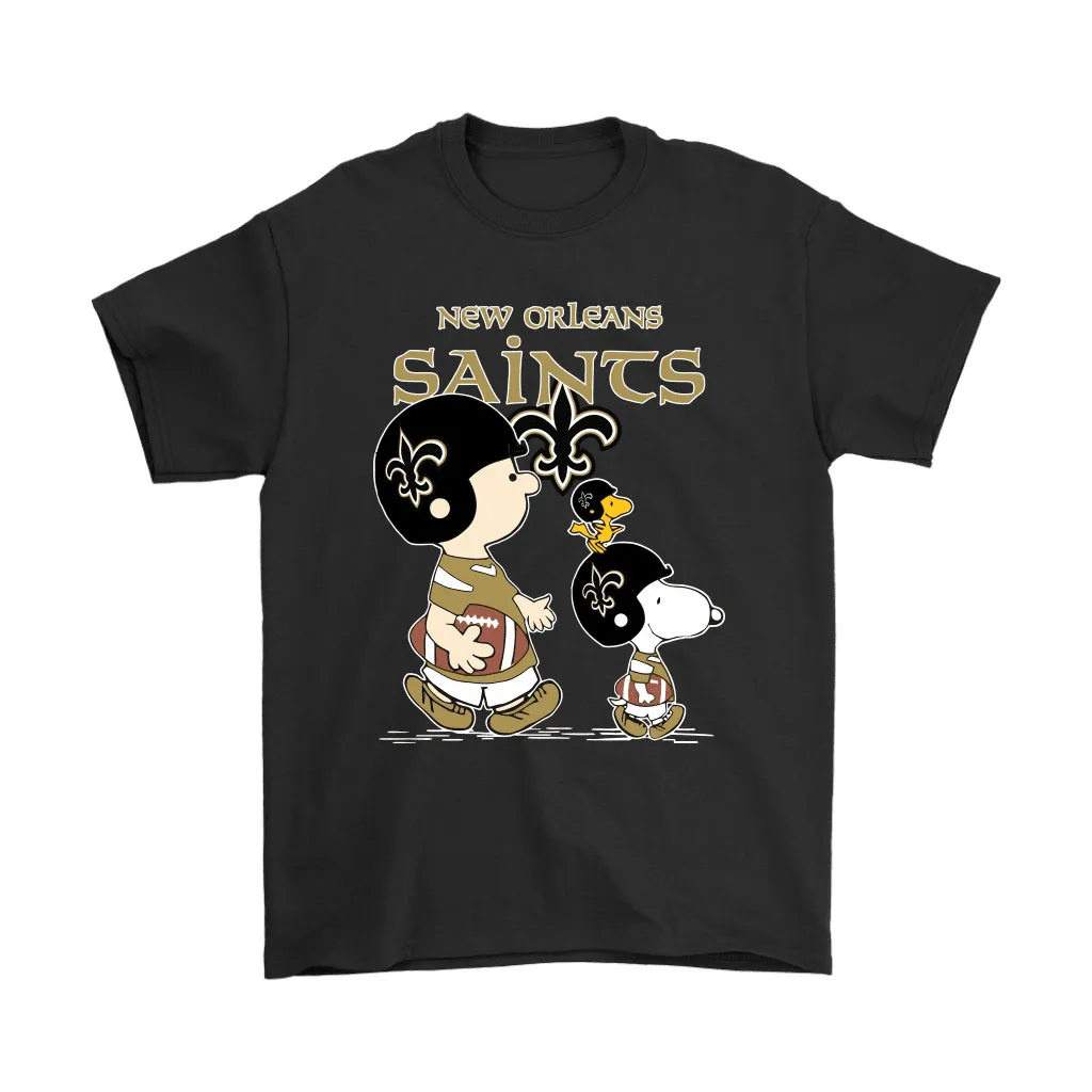 New Orleans Saints Lets Play Football Together Snoopy Nfl Men Women T-shirt, Hoodie, Sweatshirt